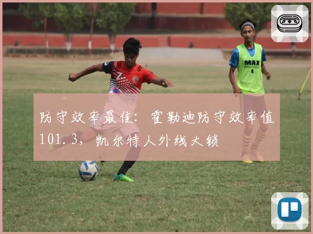 防守效率最佳：霍勒迪防守效率值101.3，凯尔特人外线大锁