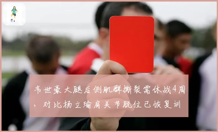 韦世豪大腿后侧肌群撕裂需休战4周,对比杨立瑜肩关节脱位已恢复训练,成都蓉城与梅州客家攻击线调整节奏对比